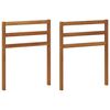vidaXL Подлакътник 2 pcs Естествен 59 x 4 x 73 см