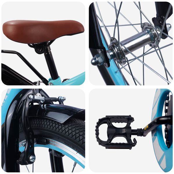 vidaXL Детски Велосипед 18 инча за 5-7 години Светло синьо