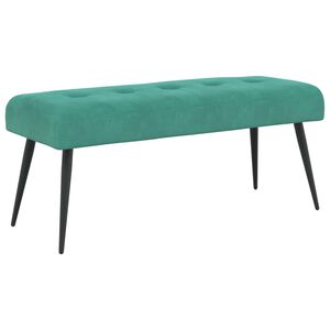 vidaXL Пейка с копчета Тюркоаз 110 x 40 x 46 cm Кадифе