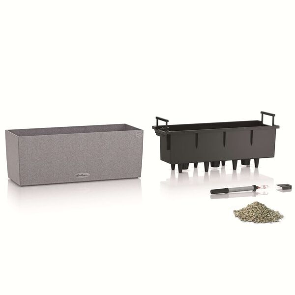 LECHUZA Плантер BALCONERA Stone 50 ALL-IN-ONE, сив