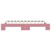 vidaXL Канапе с изтеглящо разтегателно легло розово 100x200 см кадифе