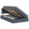 vidaXL LED легло за съхранение с матрак Тъмносиво 120 x 200 cm Кадифе
