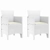 vidaXL Градински стол 2 pcs Бяло 53 x 49 x 85 см Полипропилен