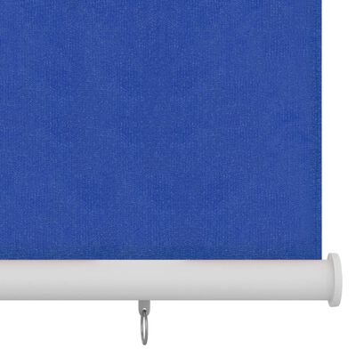 vidaXL Външна роло щора, 120x140 см, синя, HDPE