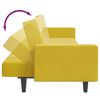 vidaXL 2-местно разтегателно канапе с табуретка, жълто, кадифе