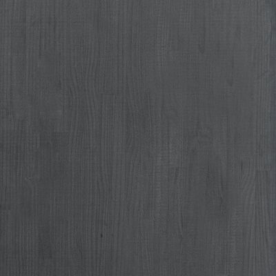 vidaXL Висок шкаф, сив, 80x30x210 см, борово дърво масив