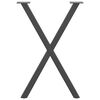 vidaXL Крака за трапезна маса, X-образни, 2 бр., антрацит, 57x(72-73) см, стомана