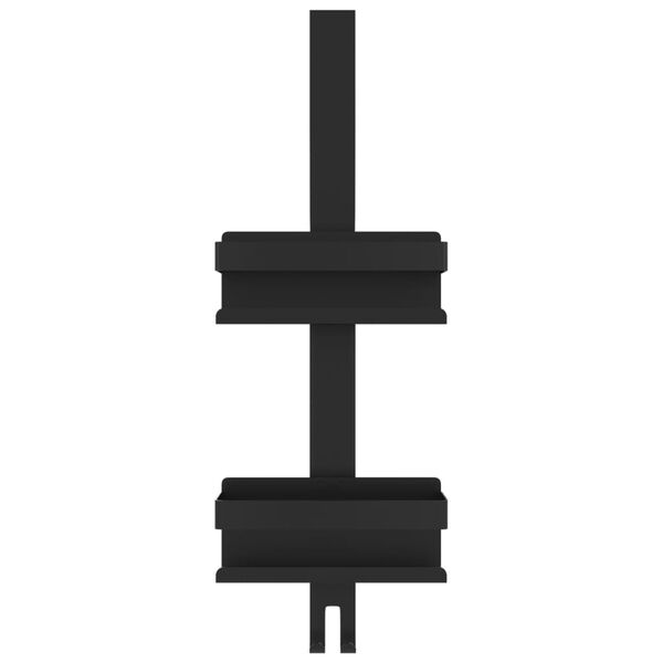 vidaXL Органайзер за душ кабина, черен мат, неръждаема стомана 304