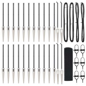 vidaXL Стълб за ограда. Сиво