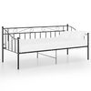 vidaXL Рамка за разтегателен диван, черна, метал, 90x200 см