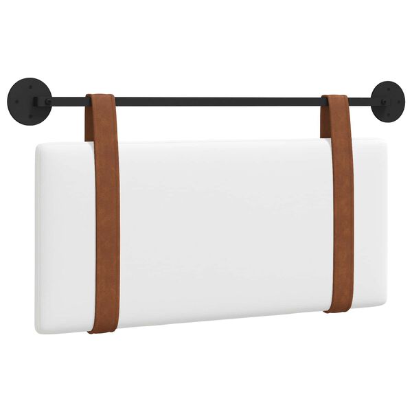 vidaXL Висяща табла Монтиране на стена Бял 90 x 55 x 5 см Антично PU