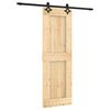 vidaXL Преплъзваща се врата 70 x 210 cm Естествено и черно