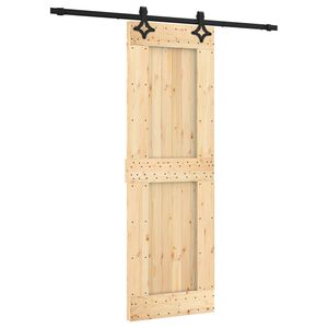 vidaXL Преплъзваща се врата 70 x 210 cm Естествено и черно