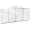 vidaXL Габионни кошници арка 4 бр 300x30x120/140см поцинковано желязо