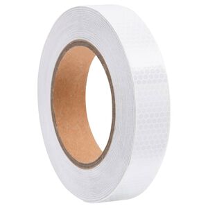vidaXL Светлоотразителна лента бяла 2,5 см x 20 м PVC