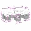vidaXL Градински Софа Комплект 9 pcs Светлосиво Полиратан