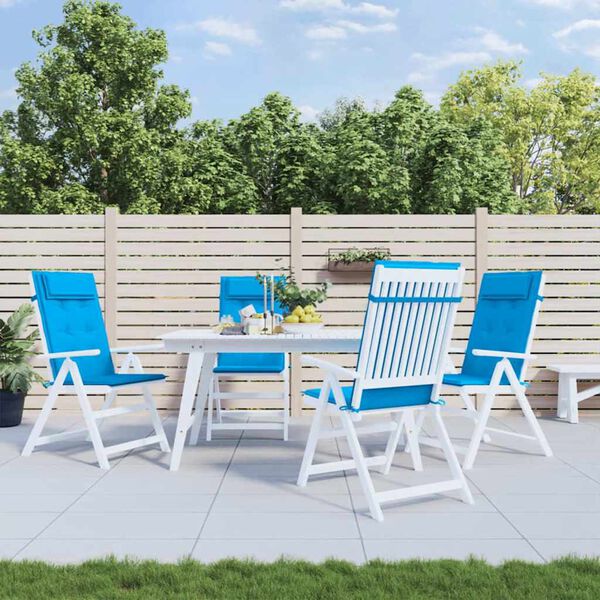 vidaXL Възглавници за столове с облегалка 4 бр светлосини Оксфорд плат