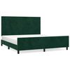 vidaXL Рамка за легло без матрак, тъмнозелена, 160x200 см, кадифе