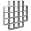 vidaXL Стенен рафт Бетонно сиво 100 x 13 x 100 см Инженерна дървесина