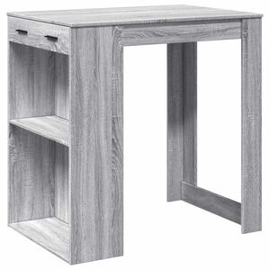 vidaXL Бар маса, сив сонома, 102x70x103,5 см, инженерно дърво
