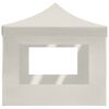 vidaXL Професионална сгъваема шатра + стени алуминий 4,5х3 м кремава