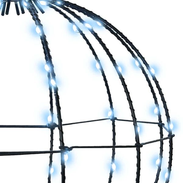 vidaXL Топка с 384 LED светодиода 2 pcs Студено бяло 60 cm Метал