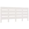 vidaXL Табла за спалня, бяла, 120x3x80 см, борово дърво масив