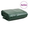 vidaXL Брезент зелен 4x5 м 650 г/м²