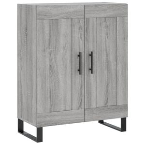 vidaXL Сайдборд, сив сонома, 69,5x34x90 см, инженерно дърво