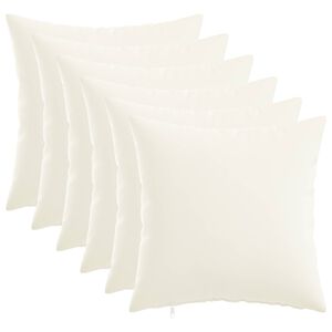 vidaXL Декоративна възглавница 6 бр. HEERLEN Бяло 30 x 30 cm Текстил