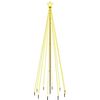 vidaXL Коледна елха с шип, топло бяло, 310 LED, 300 см