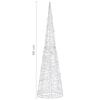 vidaXL Акрилна декоративна пирамида LED светещ конус многоцветен 90 см