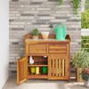vidaXL Градинско шкафче Кафяво 78 x 36.5 x 78см Солидно акациево дърво