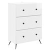 vidaXL Чекмеджетен шкаф Бял гланц 66 x 34,5 x 90 см