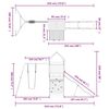 vidaXL Комбинирано детско съоръжение за игра на открито, бор масив
