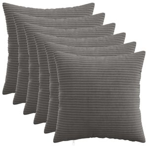 vidaXL Калъфка за възглавница 6 pcs HEERLEN Тъмносиво 30 x 30 cm