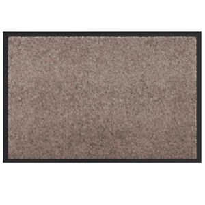 vidaXL Мат за врата Бежово 60 x 40 x 1.2 см Тедди плат