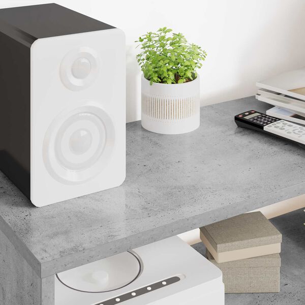 vidaXL ТВ шкаф Циментено сиво 100 x 30 x 40 см Инженерно дърво