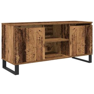 vidaXL ТВ шкаф 104 x 35 x 50 см Старо дърво Инженерна дървесина