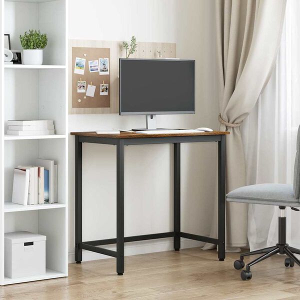 vidaXL Маса Димян дъб 100 x 50 x 76,5 см Инженерна дървесина и стомана