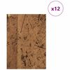 vidaXL Декор панели 12 pcs Старо дърво 15 x 21 x 0.3 см