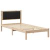 vidaXL Леглова рамка с тапицирана гръбна част Черно 90 x 200 cm