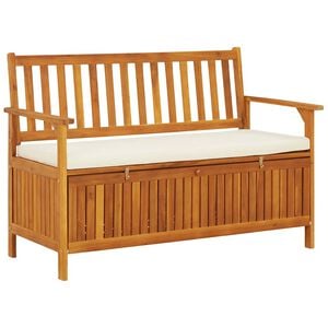 vidaXL Градинска пейка за съхранение, акация масив, 120x63x84 cм