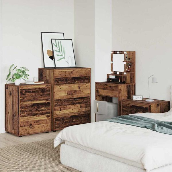 vidaXL Шкафове за съхранение 2 pcs Старо дърво 80 x 48 x 105 см