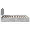 vidaXL Рамка за легло Циментено сиво 140 x 190 cm Инженерно дърво