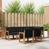 vidaXL Комплект дивани за открито 7 pcs Естествено и черно