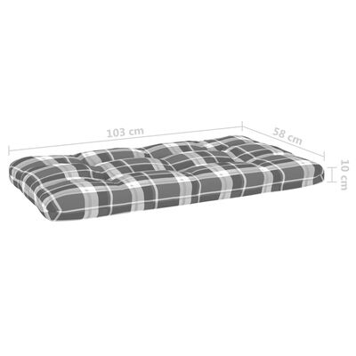 vidaXL 2-местен палетен диван с възглавници, бор с импрегнация