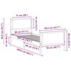 vidaXL Рамка за легло с таблото Таупе 80 x 200 cm текстил