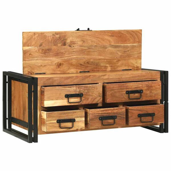 vidaXL Масичка за кафе Кафяво 90 x 50 x 38 см Акациево дърво масив