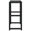 vidaXL Рамка за мивка за баня, черна, 59x38x83 см, желязо